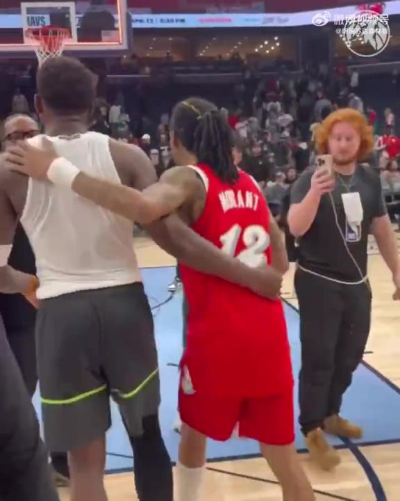 狼王&槍王惺惺相惜！華子賽后與莫蘭特相互致意！